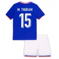 Francúzsko Marcus Thuram #15 Domáci Detský futbalový dres ME 2024 Krátky Rukáv (+ trenírky)